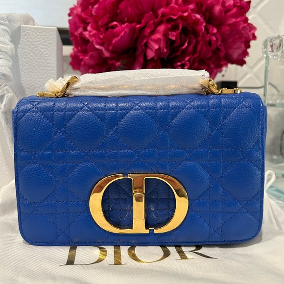 ❗️SOLD❗️💯% Authentic STUNNING bright blue Dior Caro bag - Picture 15 of 15